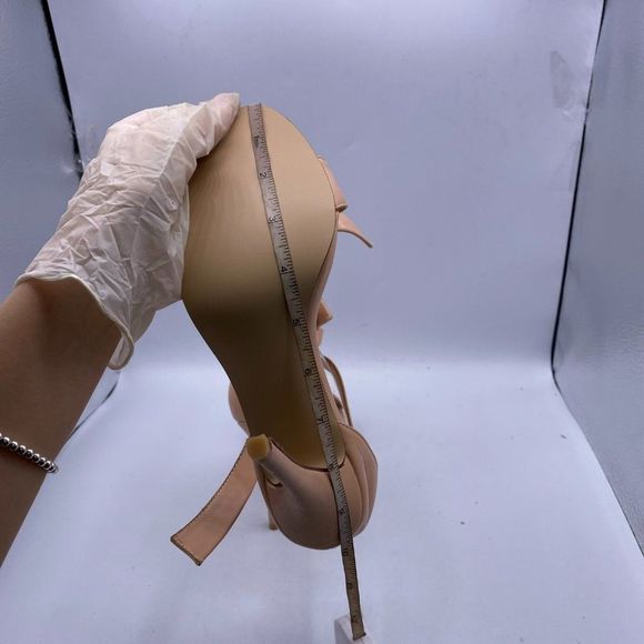 XYD Nude Open Toe Bowknot Stilettos Ankle Strap - Picture 8 of 10